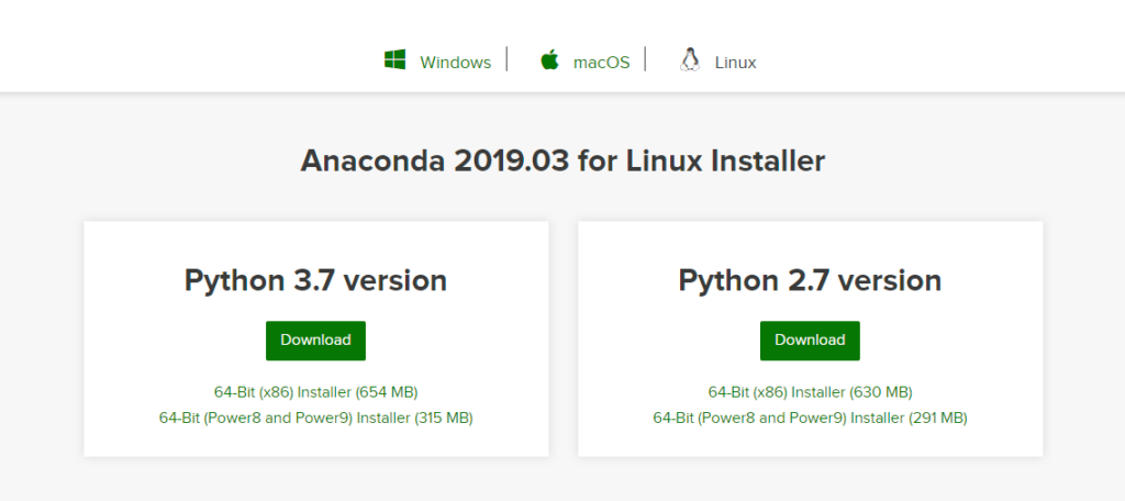 Install Anaconda by first downloading the package from the official website