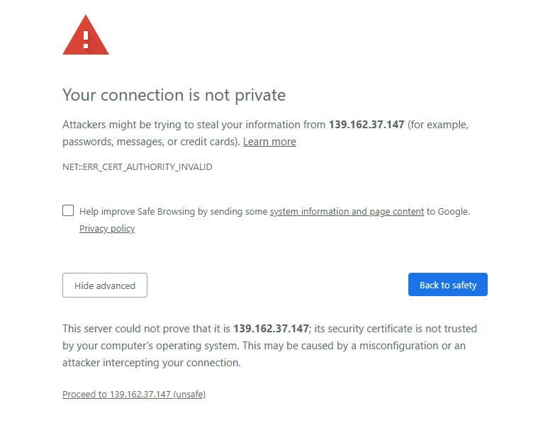 ssl cert error