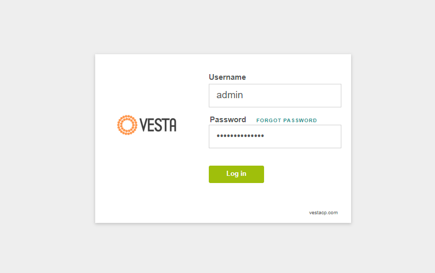 vestacp login page