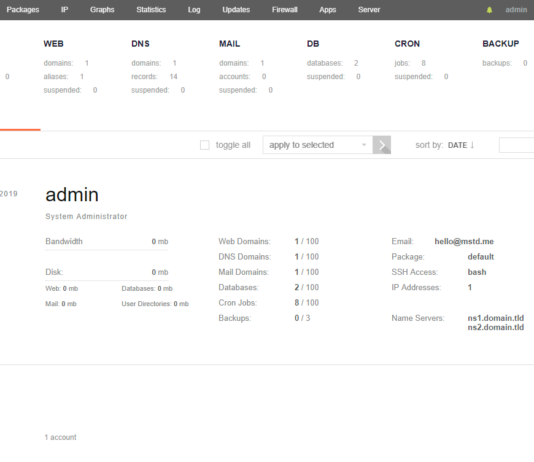 Install VestaCP on Ubuntu 18.04 LTS