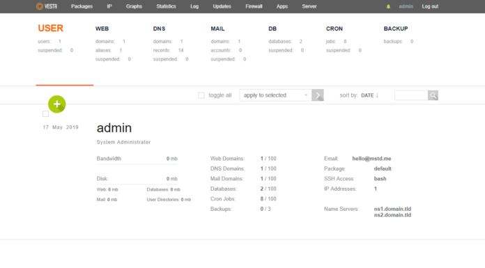 Install VestaCP on Ubuntu 18.04 LTS