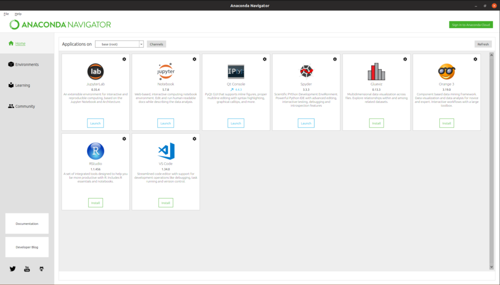 anaconda navigator install