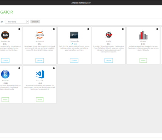 Install Anaconda 2019.03 on Ubuntu anaconda navigator