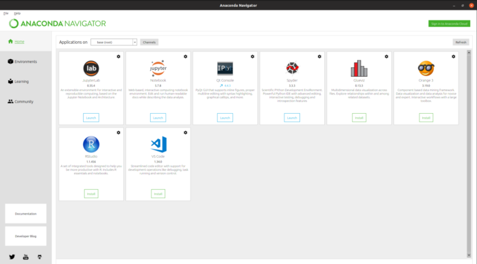 Install Anaconda 2019.03 on Ubuntu anaconda navigator