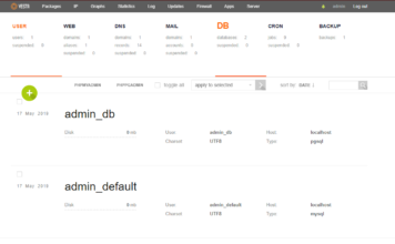 Add a Database using VestaCP