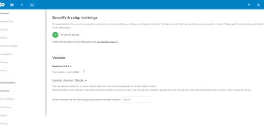 Fix System Issues in Nextcloud