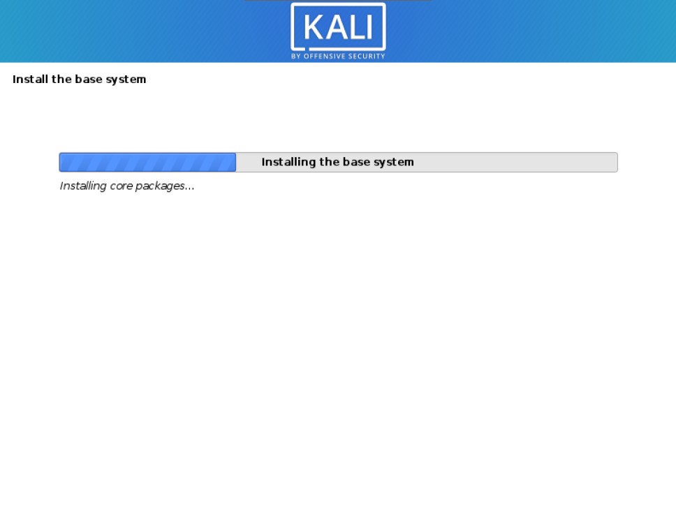 kali installer install kali linux base system