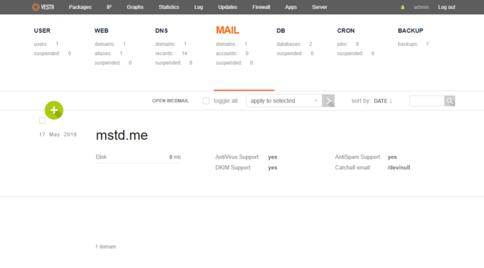 Add a Mail Account using VestaCP