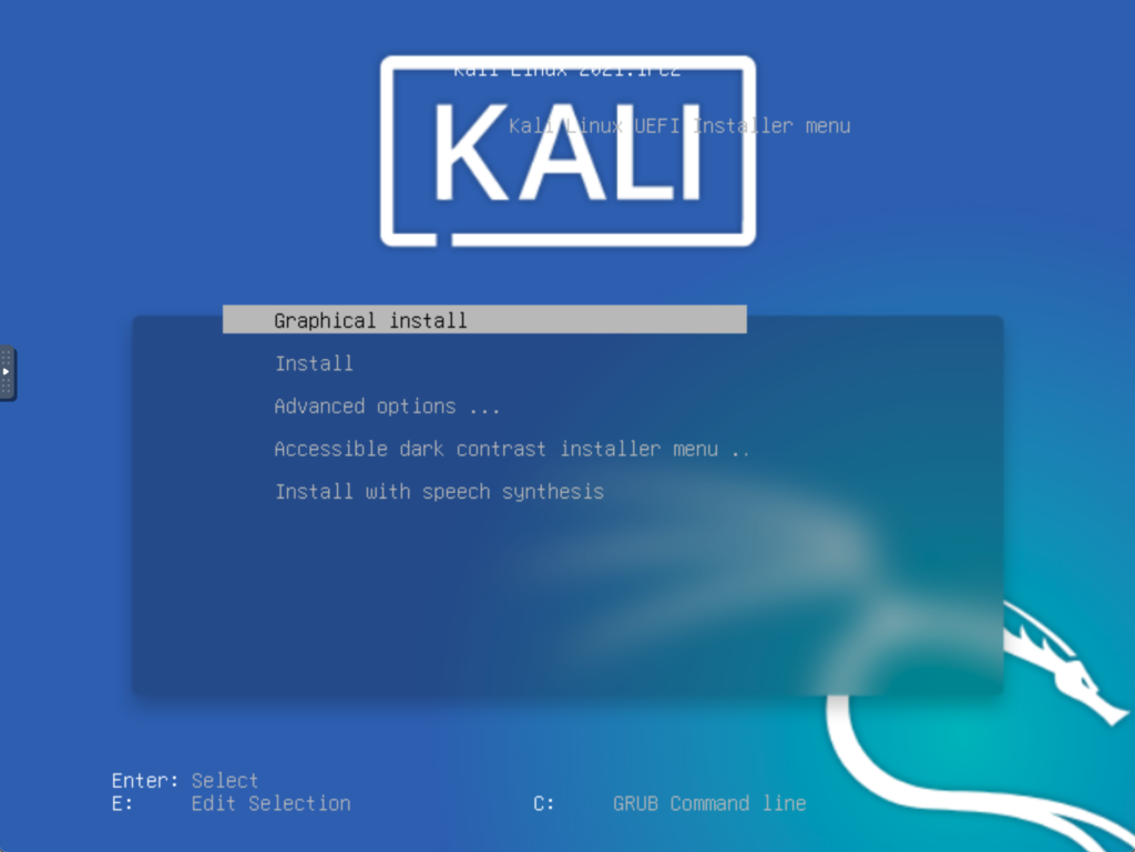 Kali Boot Menu