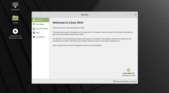 Things to do with a fresh Linux Mint 20 installation linux mint 20 welcome to desktop