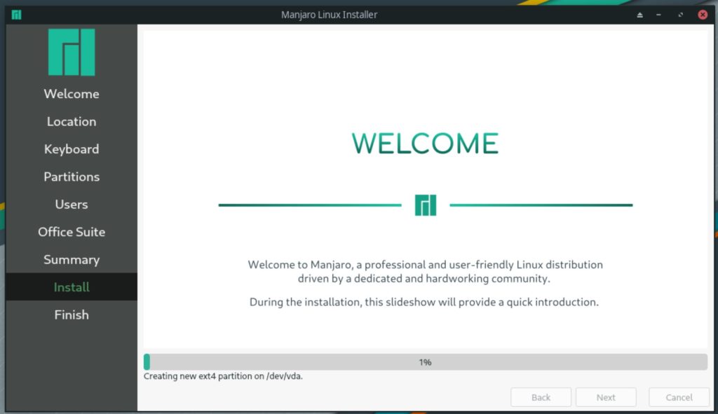 manjaro linux 20.2 nibia installing