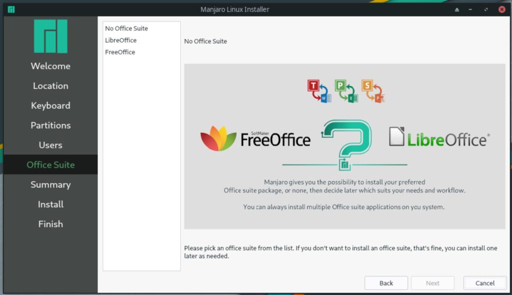 manjaro office suite