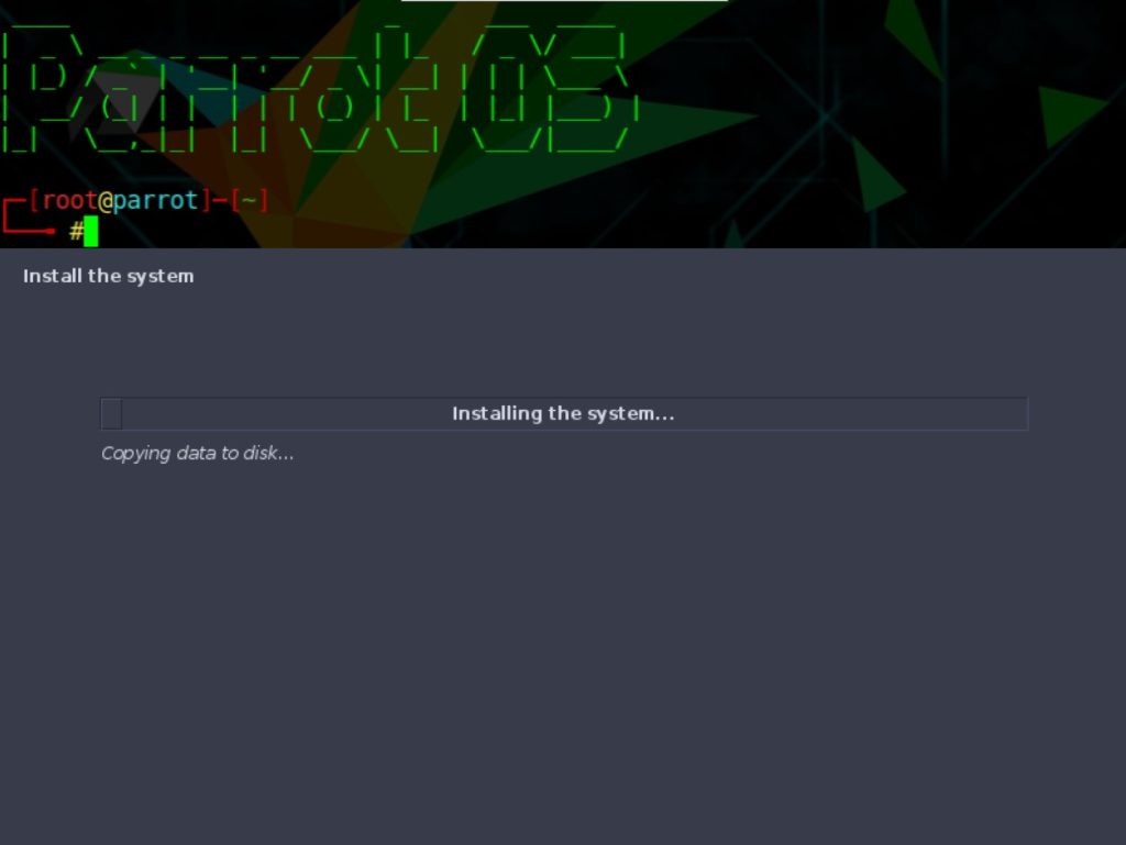 How to install ParrotOS 4.10 installing the system